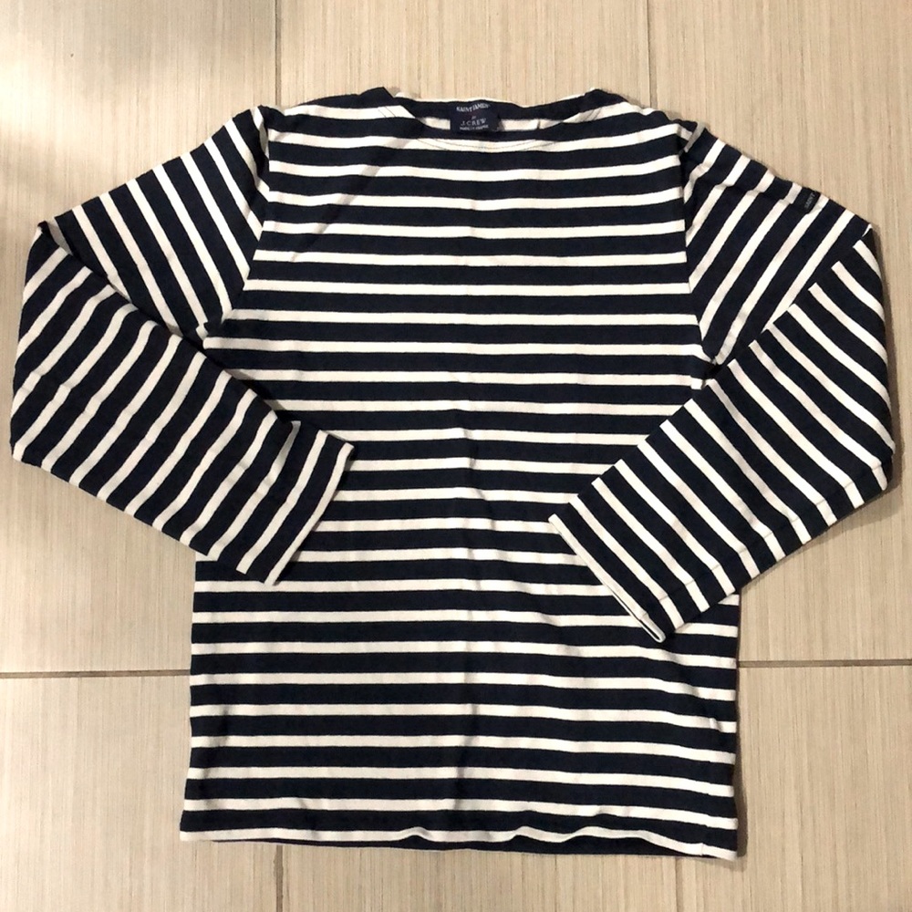 Saint James x J. Crew Navy Blue x White striped top